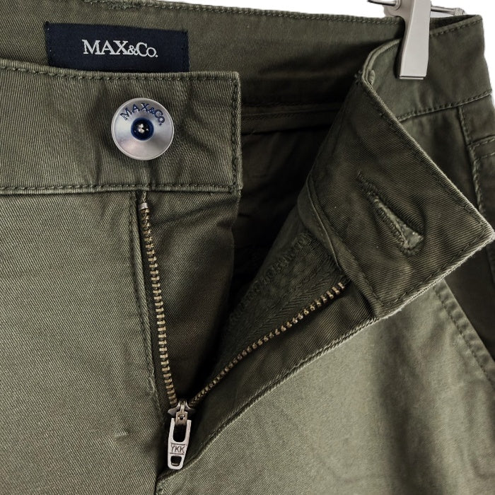 【中古】マックスアンドコー MAX&Co. パンツ カジュアル ストレッチ スリム カーキ グリーン系 i0828n0133