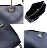 画像をギャラリービューアに読み込む, 【中古】コーチ COACH 2WAY ショルダーバッグ レザー ネイビー j0417aq00475
