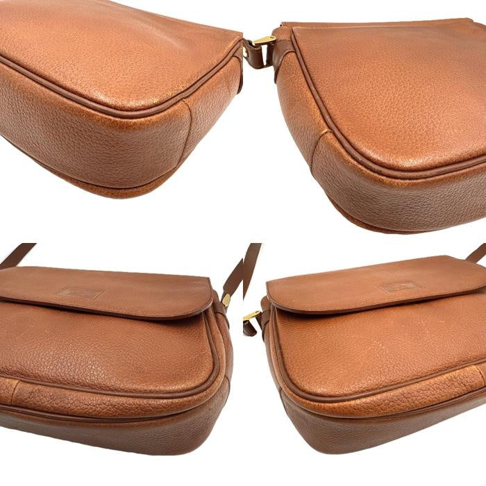 【中古】バーバリー BURBERRY ショルダーバッグ 大 ポシェット レトロ 可愛い ブラウン 茶 i0718aq00938