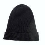 将图片加载到图库查看器，【中古】モンクレール MONCLER ニット帽 ビーニー ニットキャップ ロゴワッペン ブラック 黒 i0606aq00847
