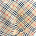 Load image into Gallery viewer, 【中古】バーバリー BURBERRY シアーブラウス チェック柄 半袖 透け感 ベージュ系 h0625aq009
