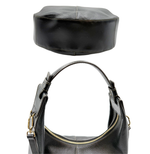 画像をギャラリービューアに読み込む, 【中古】FURLA フルラ レザー ショルダーバッグ ホーボーバッグ ブラック 2WAY レディース j0213aq00575
