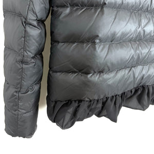 【中古】モンクレール MONCLER ダウンジャケット sacaiコラボ商品 リバーシブル フリル チャコールグレー h1227s001315