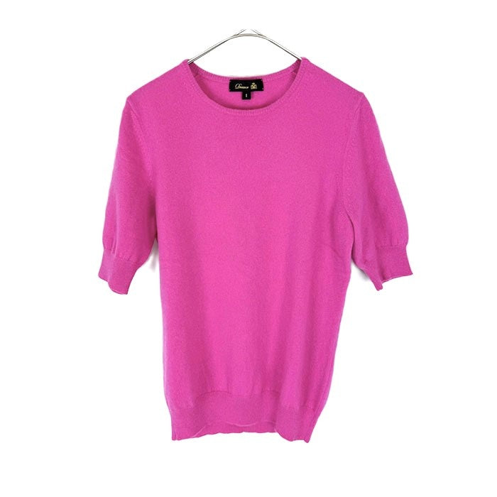 【中古】ドゥロワー Drawer 半袖ニット 14Gカシミヤクルーショートスリーブ ピンク ビビッドカラー i0925i00812