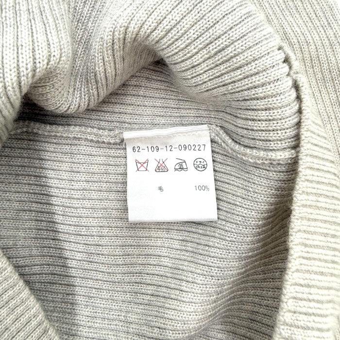 【中古】エストネーション ESTNATION 細リブニット ボートネック ウール 柔らか ライトグレージュ系 h1226wq01216