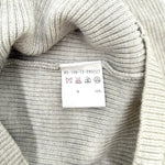 将图片加载到图库查看器，【中古】エストネーション ESTNATION 細リブニット ボートネック ウール 柔らか ライトグレージュ系 h1226wq01216
