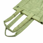 Load image into Gallery viewer, 【中古】ドゥロワー Drawer ノベルティバッグ カーキ 中綿 トートバッグ ロゴ刺繍 軽量 非売品 エコバッグ j0113s0126
