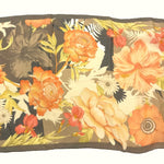 画像をギャラリービューアに読み込む, 【中古】サルヴァトーレフェラガモ Ferragamo スカーフ ロング 花柄 シアー 透け感 ブラウン オレンジ系 i0429wq00130
