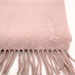 将图片加载到图库查看器，【中古】Yves Saint Laurent イヴサンローラン マフラー ウール100％ ピンク ギフト プレゼント i0128rq00518
