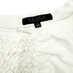 将图片加载到图库查看器，【中古】エポカ EPOCA ノースリーブカットソー シャーリング ドレープ 透け感 オフホワイト 白 i0807n0111
