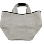 Load image into Gallery viewer, 【中古】ドゥロワー Drawer ノベルティトートバッグ キャンバス生地 レザー グレー系 ブラック i0501k00315
