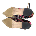 画像をギャラリービューアに読み込む, 【中古】ジェニファーチャマンディ Jennifer Chamandi ツイードパンプス ローヒール ストラップ カラフル 黒 i0619a00637
