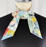 将图片加载到图库查看器，【中古】エルメス HERMES ツイリー Bingata 紅型 ブルー シルクスカーフ i1124tq00898
