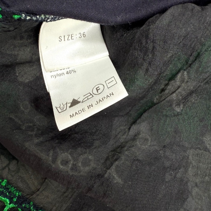 【中古】ミュラーオブヨシオクボ muller of yoshiokubo サイドレースカットソー ネイビー グリーン ホワイト i0807n0043