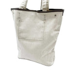 将图片加载到图库查看器，【中古】ドゥロワー Drawer ノベルティトートバッグ 縦長 ヘリンボーン 内側防水 ライトベージュ グレー i0512y00412
