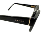 将图片加载到图库查看器，【中古】プラダ PRADA めがね 眼鏡 度入りレンズ 黒フレーム シンプル ブラック 黒 i0717lq00449
