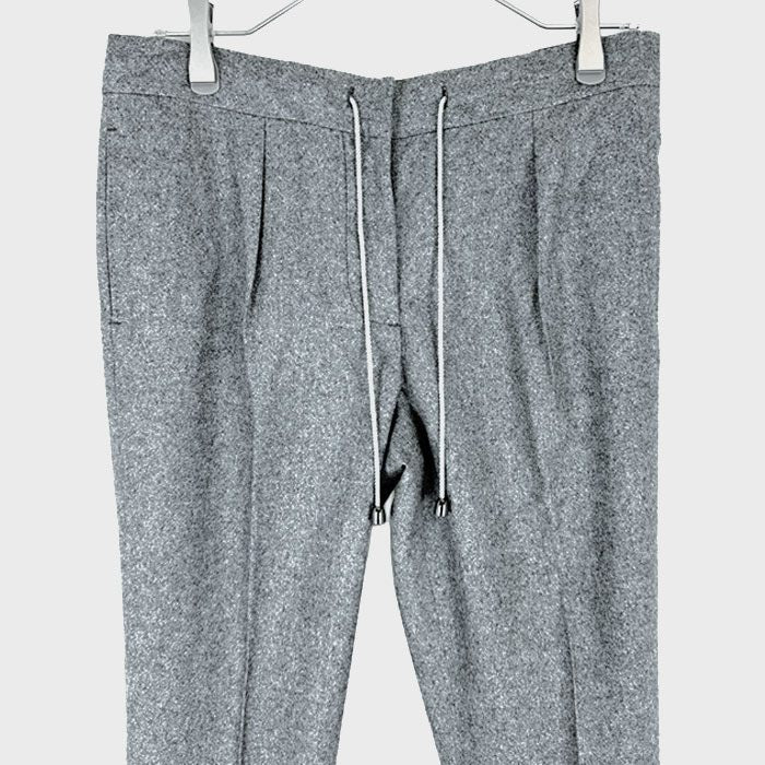 【中古】INCOTEX インコテックス ウールパンツ ドローストリング スラックス ウール混 i0911n0036