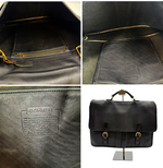 画像をギャラリービューアに読み込む, 【中古】COACH オールドコーチ 906 ビジネスバッグ ブラック レザー j0712oq010103
