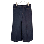 画像をギャラリービューアに読み込む, 【中古】EPOCA エポカ ワイドパンツ デニム インディゴ 40 未使用 i0828n0043
