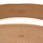 将图片加载到图库查看器，【中古】ルイヴィトン LOUIS VUITTON ベルト サンチュール バックル レザー シルバー×ベージュ系 i0413oq007253
