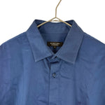 将图片加载到图库查看器，【中古】バーバリーブラックレーベル BURBERRY シャツ 長袖 コットン 無地 光沢 ダークブルー 青系 i0627aq01430
