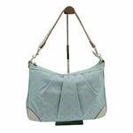 将图片加载到图库查看器，【中古】russet ラシット ショルダーバッグ ミントグリーン ナイロン×レザー 軽量 i1012oq0085
