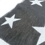 将图片加载到图库查看器，【中古】カリマール Calimar ニットストール マフラー 星柄 スター 透け感 ブラック ホワイト 黒 白 i0127m0076
