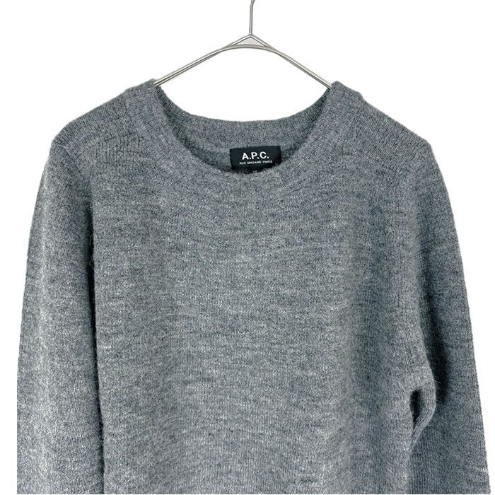 【中古】A.P.C. アーペーセー ウール アルパカ混 クルーネック ニット セーター i0828n01110