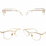 将图片加载到图库查看器，【中古】AHLEM アーレム メガネフレーム ゴールド ラウンド ケース付き i1029pq015300
