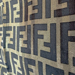 Load image into Gallery viewer, 【中古】フェンディ FENDI ズッカ柄 ハンカチ スカーフ ブラック ブラウン ロゴ 総柄 j0405oq02025
