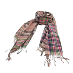 画像をギャラリービューアに読み込む, 【中古】エピス EPICE ストール チェック柄 マルチカラー 大判 フリンジ i1215i0264
