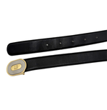 Load image into Gallery viewer, 【中古】ダンヒル Dunhill ベルト レザー ブラック ゴールド シルバー ロゴ j0712oq01430
