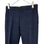 Load image into Gallery viewer, 【中古】ドゥロワー Drawer コットンツイルテープパンツ サイドスリット コットン ネイビー 紺 i0805k00412
