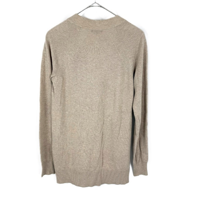 【中古】セオリー Theory カーディガン 長袖 Vネック コットン レーヨン シンプル ベージュ i0807n0164