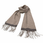 画像をギャラリービューアに読み込む, 【中古】gotairiku 五大陸 マフラー ベージュ フリンジ シンプル メンズ i1124tq0165
