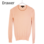 画像をギャラリービューアに読み込む, 【中古】Drawer（ドゥロワー） カシミヤ シルク リブニット ピンク サイズ1 長袖 j0622y00331
