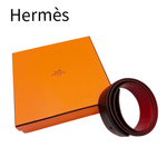 Load image into Gallery viewer, 【中古】エルメス HERMES レザーベルト ベルトのみ ブラック×レッド j0712oq008138
