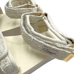 画像をギャラリービューアに読み込む, 【中古】スイコック suicoke 厚底サンダル Drawer別注 ツイード ストラップ ラメ糸 アイボリー 白系 i0722h00160
