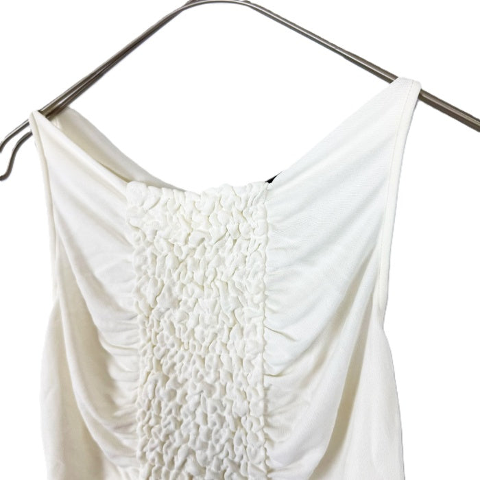 【中古】エポカ EPOCA ノースリーブカットソー シャーリング ドレープ 透け感 オフホワイト 白 i0807n0111