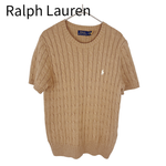画像をギャラリービューアに読み込む, 【中古】ポロラルフローレン POLO RALPH LAUREN 半袖 ケーブルニット コットン100％   M j0902u00314
