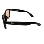 Load image into Gallery viewer, 【中古】ニューエラ NEW ERA サングラス 黒縁 黒フレーム ライトブラウンレンズ ブラック 保存袋付き i0619wq0145
