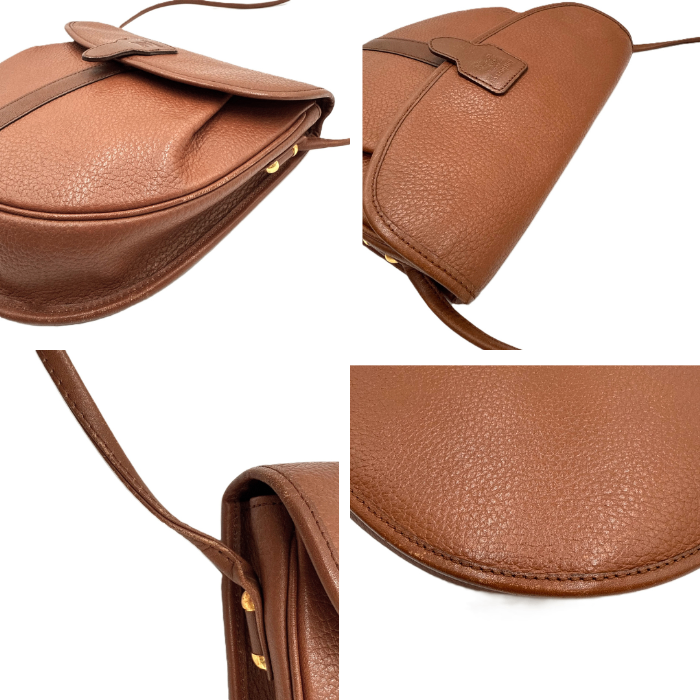 【中古】バーバリー BURBERRY ショルダーバッグ ポシェット レトロ 可愛い ブラウン 茶 i0717lq00982