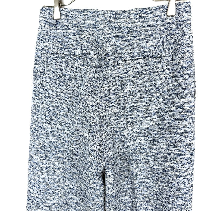 【中古】ドゥロワー Drawer テーパードパンツ ツイード ミックス生地 ブルー系 ホワイト i0619a00357