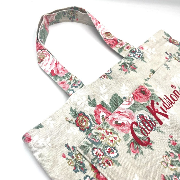 【中古】キャスキッドソン Cath Kidston トートバッグ 花柄 キャンバス サブバッグ ベージュ系 h0716wq0155