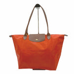 画像をギャラリービューアに読み込む, 【中古】Longchamp ロンシャン トートバッグ オレンジ ナイロン×レザー バッグ i1029pq03310
