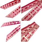 Load image into Gallery viewer, 【中古】エルメス HERMES ツイリー スカーフ スリム フォーブル24 銀座店10周年記念限定 ピンク系 i0606aq00690
