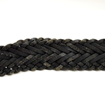 Load image into Gallery viewer, 【中古】Paul Stuart 編み込み レザーベルト ブラック ポールスチュアート 本革 メッシュベルト i0731wq0123
