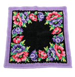 Load image into Gallery viewer, 【中古】フェイラー FEILER ハンカチ 大判 3枚セット 花柄 ブラック パープル ブラウン i0728tq0051
