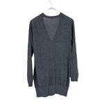将图片加载到图库查看器，【中古】スリードッツ three dots カーディガン Vネック シンプル ロング 透け感 チャコールグレー i0818n0093
