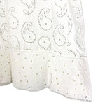 画像をギャラリービューアに読み込む, 【中古】ドゥロワー Drawer カットワークレースブラウス ノースリーブ 透け感 Aライン オフホワイト 白系 i0507m00830
